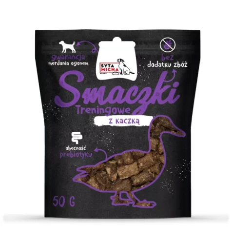 Syta Micha Smaczki treningowe z kaczką 50g - przysmak dla psa