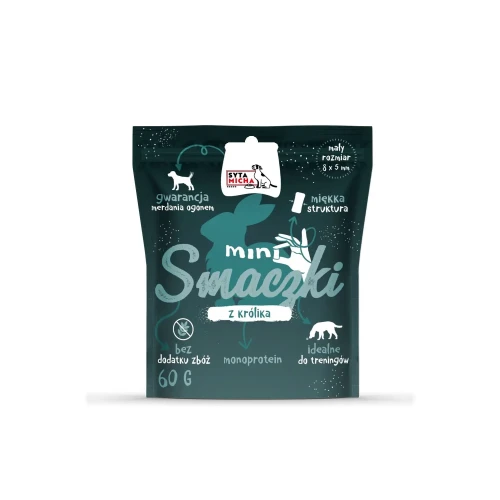 Syta Micha Mini smaczki dla psa z królikiem 60g - przysmak dla psa