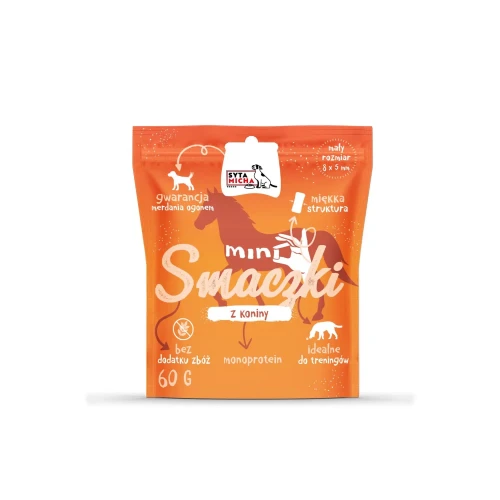 Syta Micha Mini smaczki dla psa z koniny 60g - przysmak dla psa