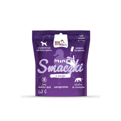 Syta Micha Mini smaczki dla psa z kaczki 60g - przysmak dla psa