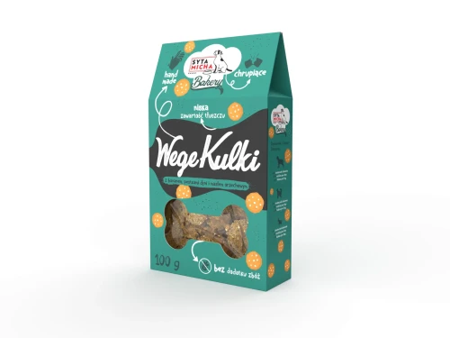 Syta Micha Ciastka Wege Kulki - pieczone ciastka dla psa 100g