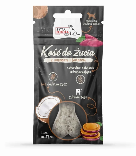 Syta Micha Kość do żucia dla psa Kokos z batatem 12cm - przysmak dla psa