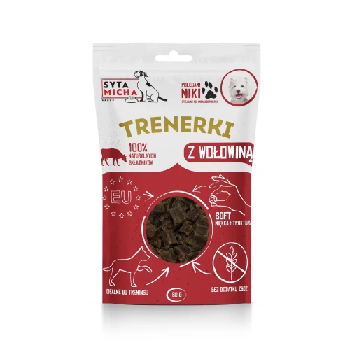 Syta Micha Treningówki z wołowiną dla psa 80g - przysmaki treningowe