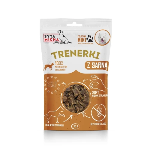 Syta Micha Treningówki z sarną dla psa 80g - przysmaki treningowe