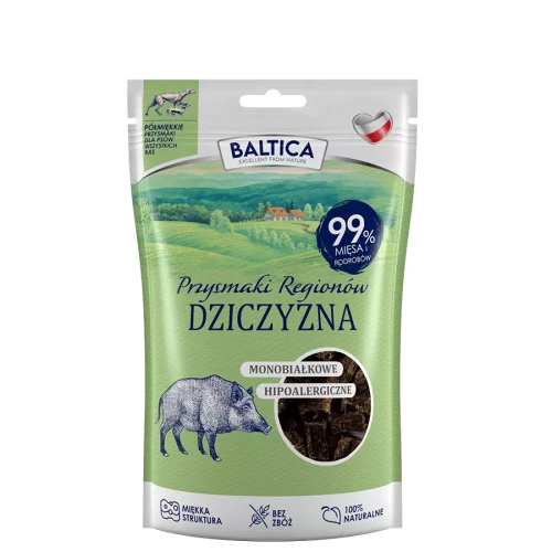 Baltica Półmiękkie przysmaki dla psów z dziczyzny 80g - przysmak dla psa