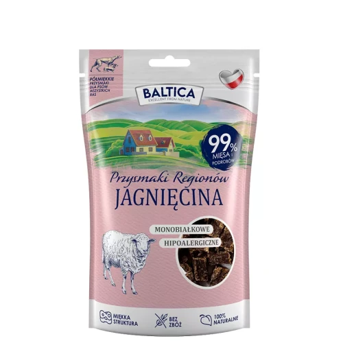 Baltica Półmiękkie przysmaki dla psów z jagnięciny 80g - przysmak dla psa