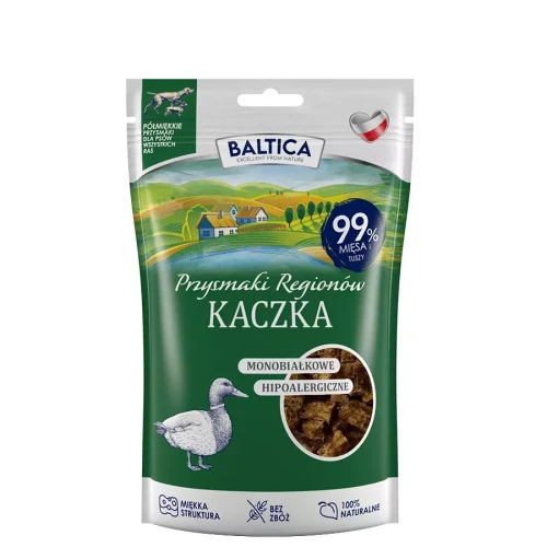 Baltica Półmiękkie przysmaki dla psów z kaczką 80g - przysmak dla psa