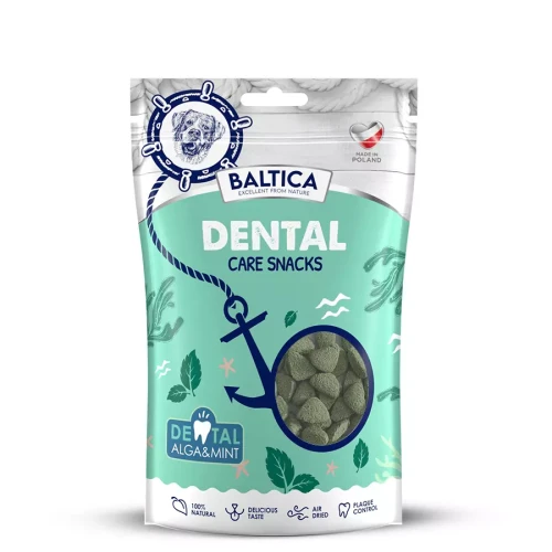 Baltica Przysmaki Dental dla psa z algą i miętą 100g - przysmak dla psa
