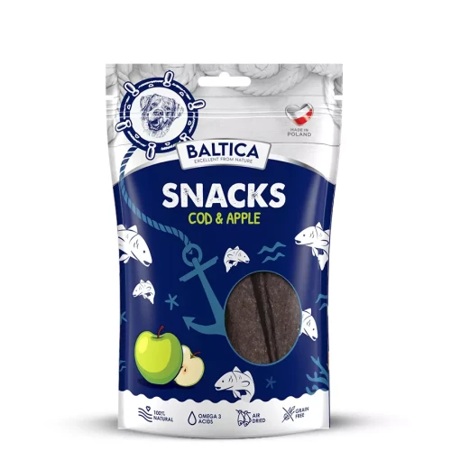 Baltica Snacks Polędwica dorsza z jabłkami 80g - przysmak dla psa