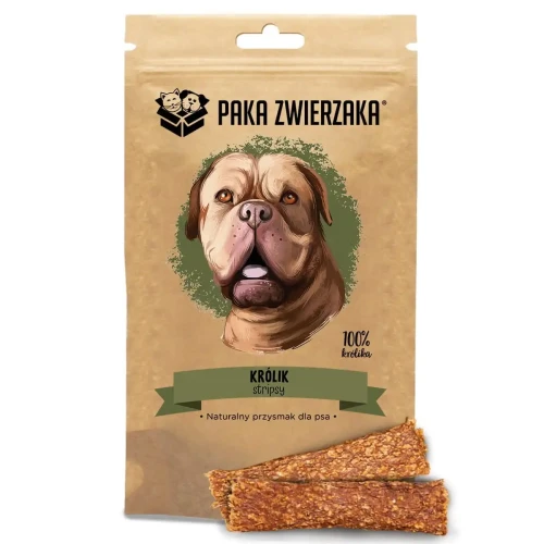 Paka Zwierzaka Stripsy Królik 100% - przysmak dla psa