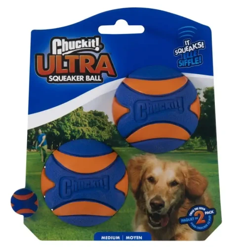 Chuckit! Ultra Squeaker Ball Medium 2 pak