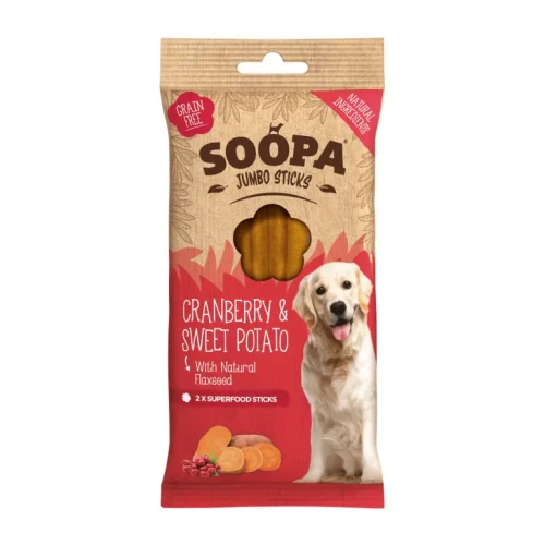 SOOPA Jumbo Dental Stick - Żurawina i Batat 170g - przysmak dla psa