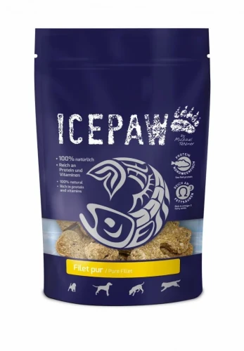Icepaw filet pur - przysmaki z filetów białych ryb dla psa 150g - przysmak dla psa