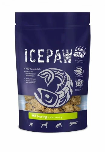 Icepaw Hering - przysmaki z filetów białych ryb i śledzia dla psów 150g - przysmak dla psa