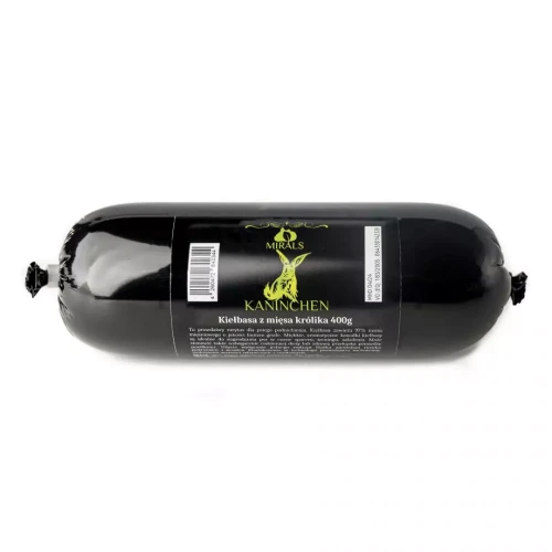 MIRALS Kaninchen - kiełbasa z mięsa królika 400g - przysmak dla psa