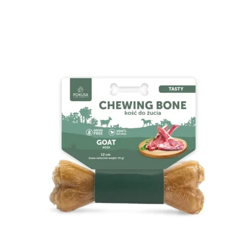 Pokusa chewing bone TASTY - kość do żucia z dodatkiem kozy i penisów wołowych 12cm - przysmak dla psa