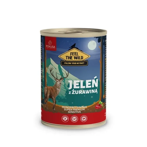 Pokusa Feel The Wild Karma mokra - jeleń z żurawiną 400g