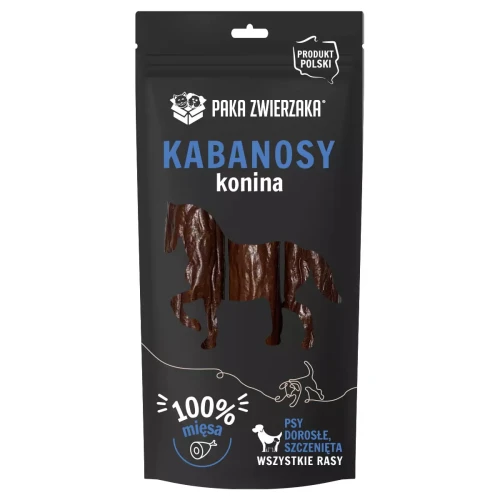 Paka Zwierzka Kabanosy konina 3 szt 80g - przysmak dla psa