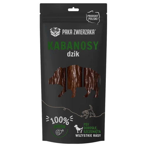 Paka Zwierzaka Kabanosy dzik 3 szt 80g - przysmak dla psa