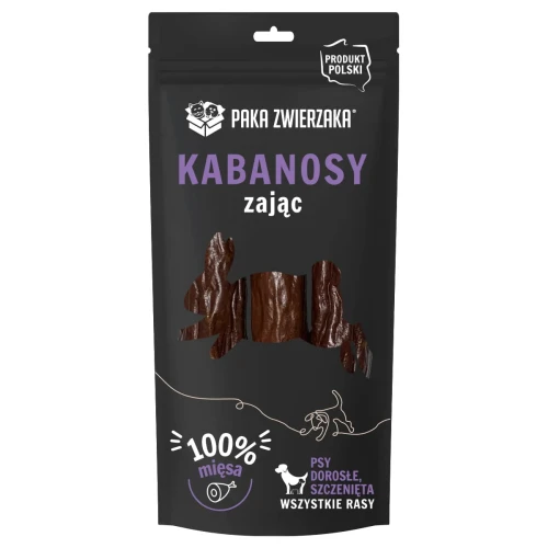 Paka Zwierzaka Kabanosy zając 3 szt 80g - przysmak dla psa