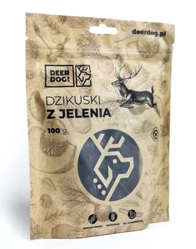 Deer Dog! - Dzikuski z jelenia – przekąska 100g - przysmak dla psa