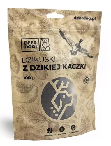 Deer Dog! - Dzikuski z dzikiej kaczki – przekąska 100g - przysmak dla psa