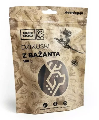 Deer Dog! - Dzikuski z bażanta – przekąska 100g - przysmak dla psa