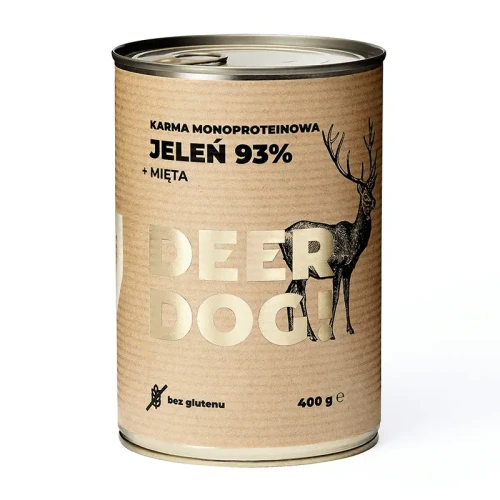Deer Dog! - Jeleń Mięta – karma mokra 400g