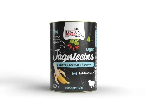 Syta Micha Karma mokra Jagnięcina z bananem Junior 400g