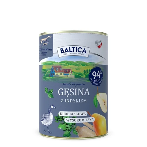 Baltica Karma mokra Gęsina z indykiem 400g