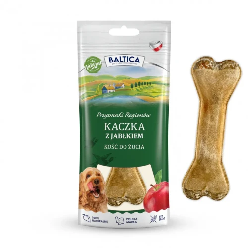 Baltica Kość do żucia Kaczka z jabłkiem  - przysmak dla psa