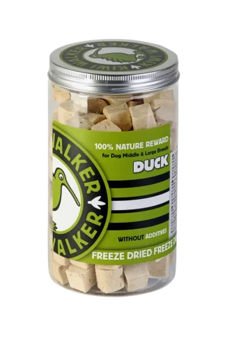 Kiwi Walker 100% Kaczka liofilizowane smaczki dla dużych psów 115g - przysmak dla psa