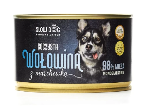 Slow Dog Karma mokra Soczysta Wołowina z marchewką
