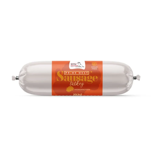 Syta Micha  Prime Meat Kiełbaska treningowa z indykiem 80g - przysmak dla psa