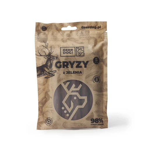 Deer Dog! - Gryzy z jelenia – przekąska 5szt - przysmak dla psa