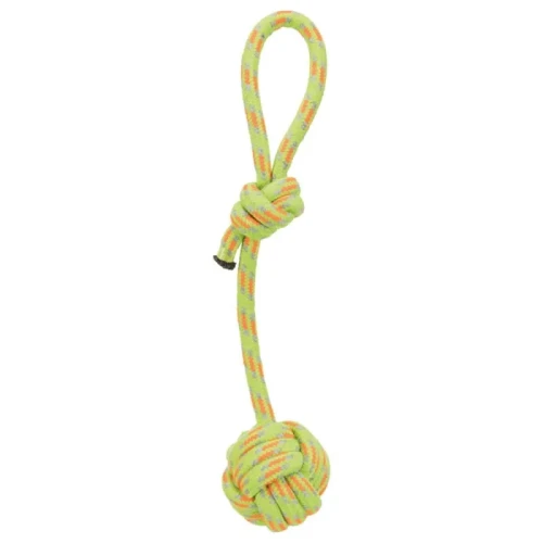 Trixie Szarpak Sznur bawełniany do przeciągania z Piłką Ze Splotem 37cm