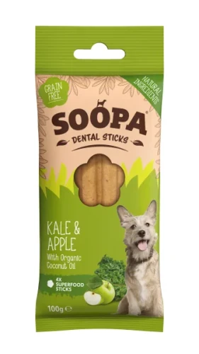 SOOPA Dental Stick – Jarmuż i Jabłko 100g - przysmak dla psa