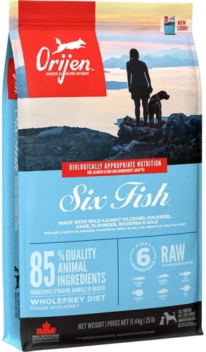 Orijen Six Fish Dog Food 11,4 kg - sucha karma dla psów, z rybami morskimi