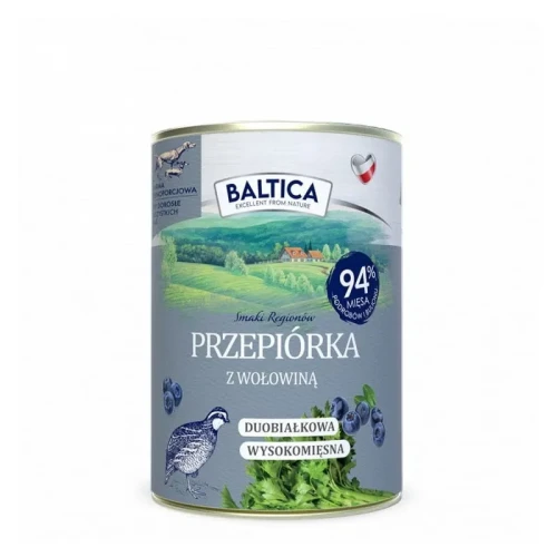 Baltica Karma mokra Przepiórka z wołowiną 400g