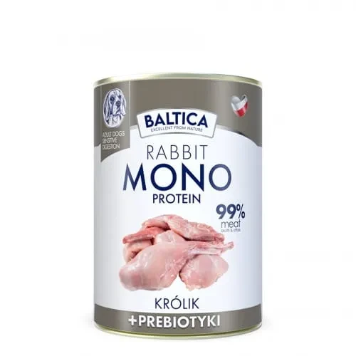 Baltica Karma mokra Królik 99% i prebiotyk 400g