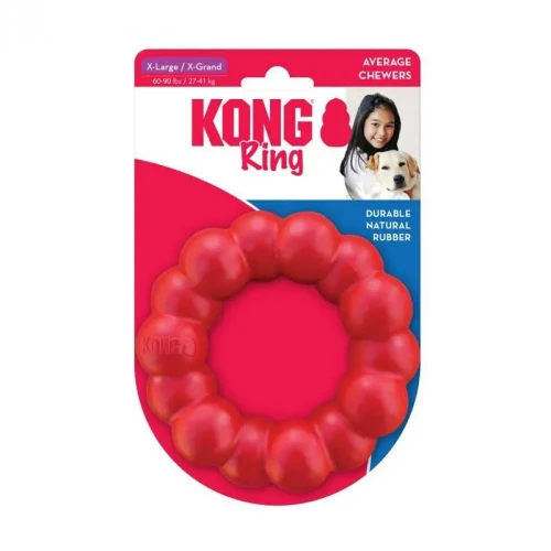 Kong Ring - zabawka dla psa, gryzak z czerwonej, nietoksycznej gumy XL