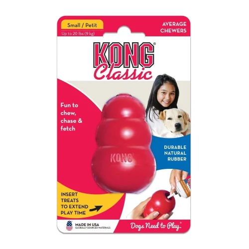 Kong Classic S - 7cm - gumowa zabawka dla psa, oryginalny, czerwony