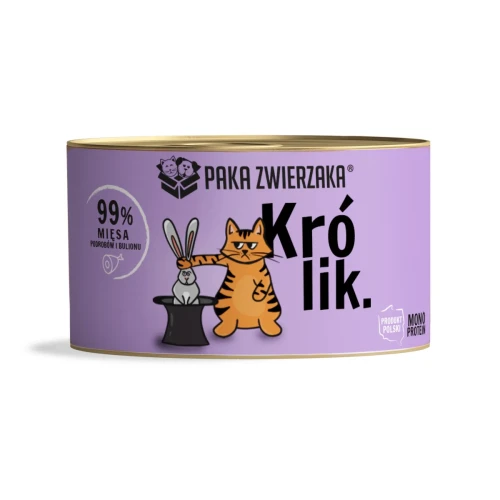 Paka Zwierzaka  Królik dla kota 200g
