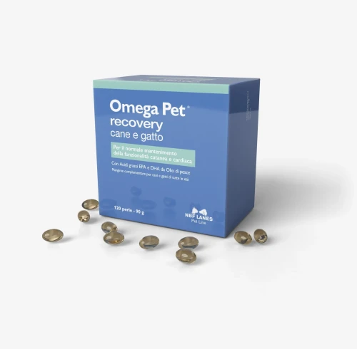 NBF Lanes Omega Pet Recovery Cane e Gatto 120 kaps
