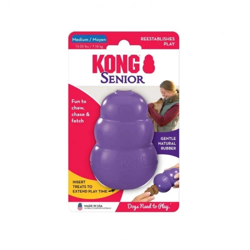 Kong Senior M - 10cm - gumowa zabawka dla starszych psów, oryginalny
