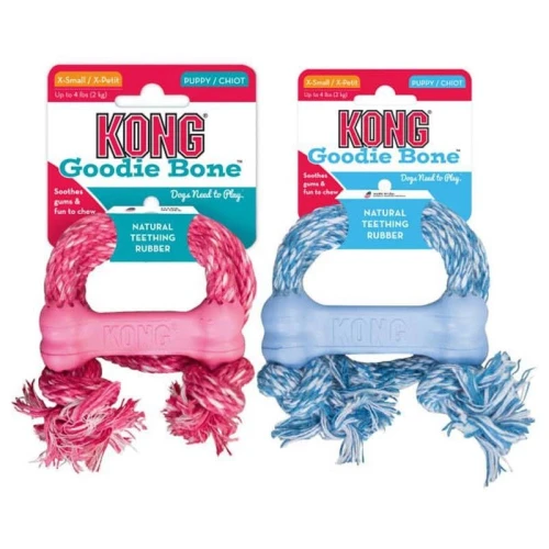 Kong Puppy Goodie Bone™ with Rope - zabawka dla szczeniąt, szarpak