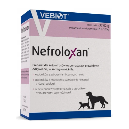 Vebiot Nefroloxan dla psów i kotów 60 kaps