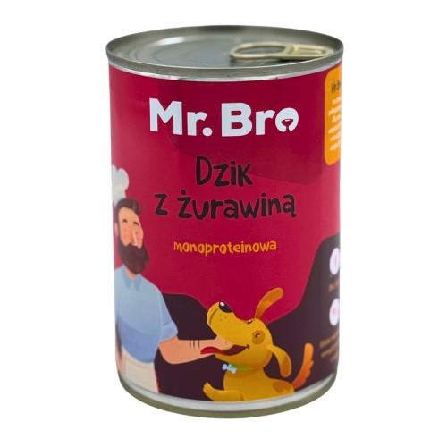 Mr. Bro Karma mokra Dzik z Żurawiną 400g
