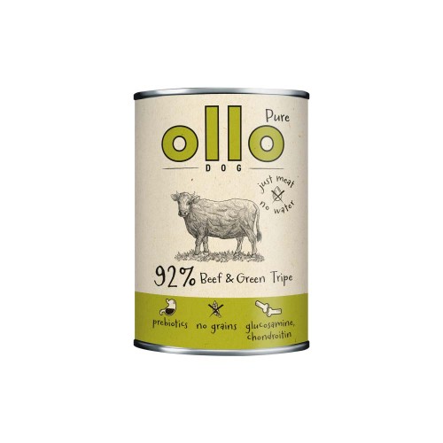 Ollo Karma mokra dla psa Pure Wołowina i zielone żwacze 400g