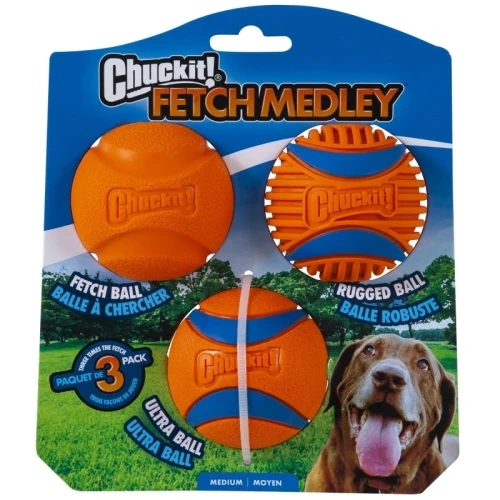  Chuckit! Fetch Medley Medium III 3 pak